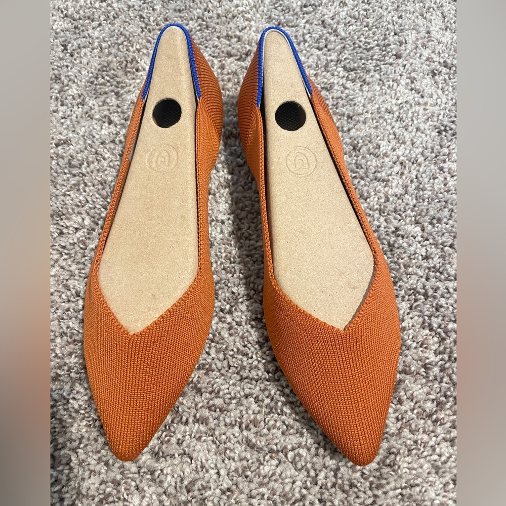 Rothy’s The Point Women's Size US 5.5 Brandy Slip On Ballet Flat Shoes